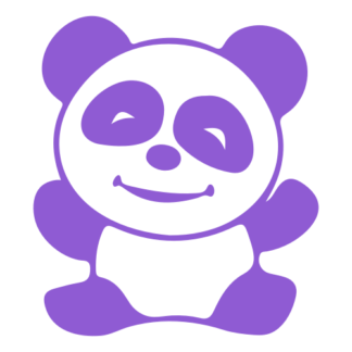 Happy Panda Decal (Lavender)